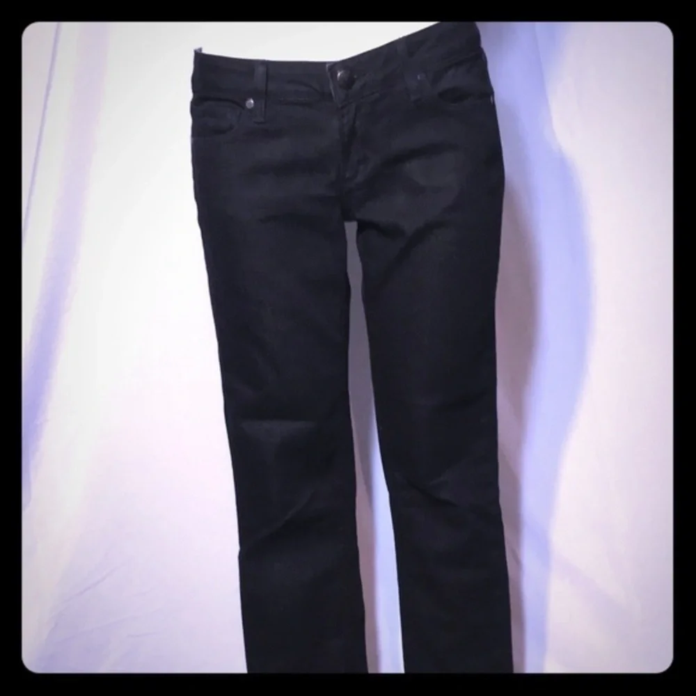 Denim 4-way stretch black skinny jeans. - Picture 1 of 7